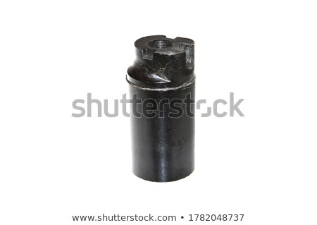 Foto stock: Old Electrical Components Cables And Lamp