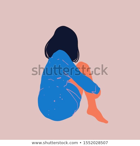 ストックフォト: Sad Woman Squatting