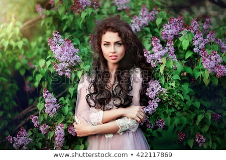 Сток-фото: Fashion Portrait Of Young Sensual Woman In Garden