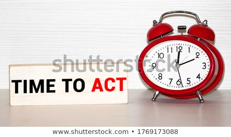 Zdjęcia stock: Text On The Floor - Time To Act