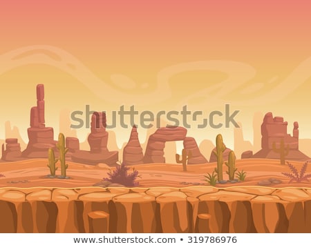 Сток-фото: A Game Template Desert Scene