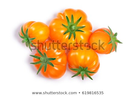 Stock photo: Yellow Ribbed Tomatoes Paths Top View