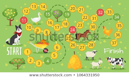 Border Template Design With Kids And Farm Animals Zdjęcia stock © curiosity