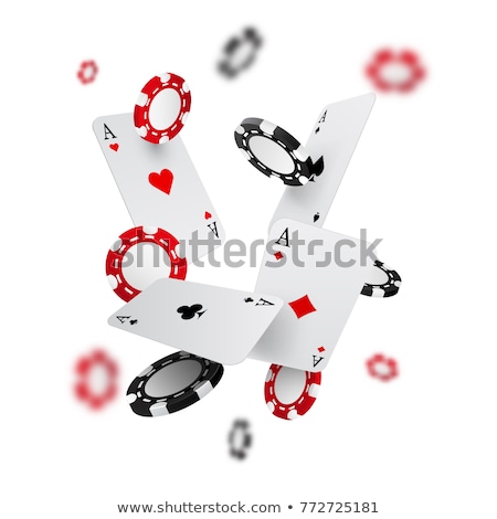 Сток-фото: Abstract Casino Card With Poker Elements Vector Illustration