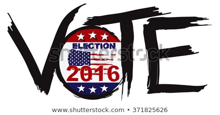 Foto stock: Vote 2016 Election Ink Brush Illustration