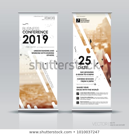 Stockfoto: Business Marketing Roll Up Banner Design Template