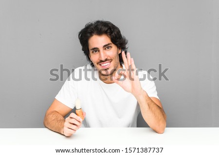 ストックフォト: Young Caucasian Groom Showing Ok Sign