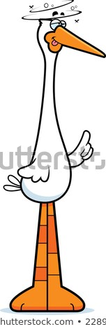 Zdjęcia stock: Drunk Cartoon Stork