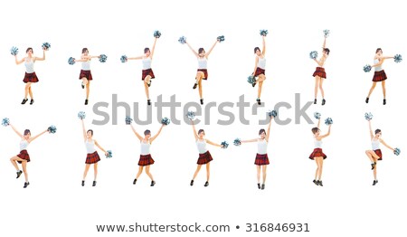 Stock fotó: Cheerleader Isolated On The White Background