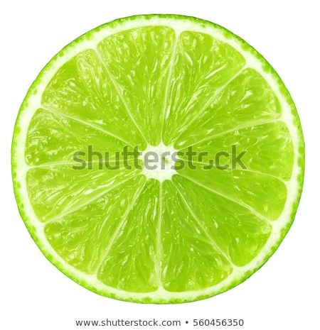 Stock fotó: Fresh Lime Slice Isolated On White