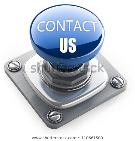 Stock fotó: Green Big Contact Us Button