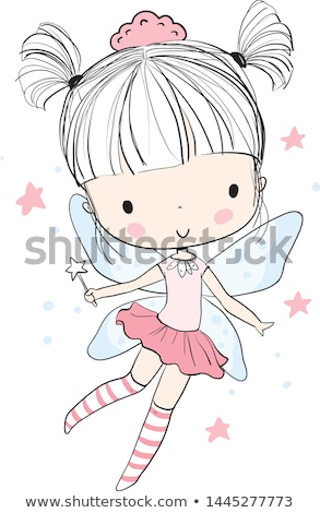 Stock foto: The Little Princess With A Magic Wand Vector Illustration