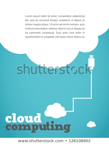 Zdjęcia stock: Vintage Style Cloud Computing Poster