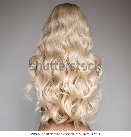 Zdjęcia stock: Portrait Of Attractive Blonde Girl With Long Curly Hair