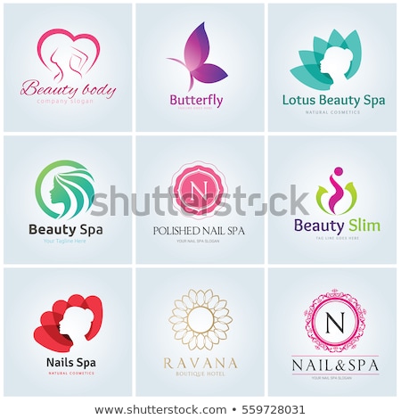 商業照片: Collection Of Vector Logos For Cosmetics And Body Care