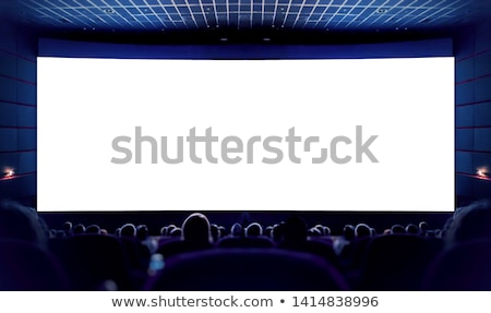 Foto stock: Cinema With Blank Screen And Empty Seats