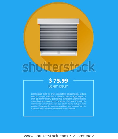 ストックフォト: Vector Ad Layout For Sale Of Window With Roller Shutters