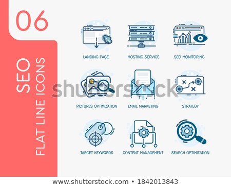 ストックフォト: Seo Internet Sign Blue Vector Button Icon Design Set 6