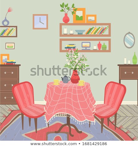 Stock photo: Frames With Candles In Restaurant Room