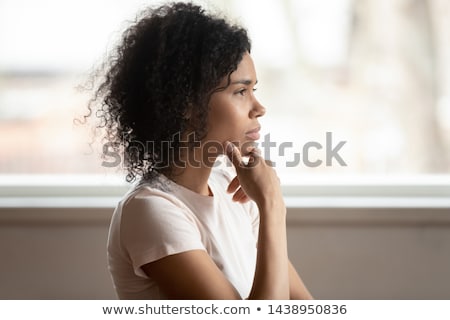 Stock fotó: Young Contemplative Businesswoman