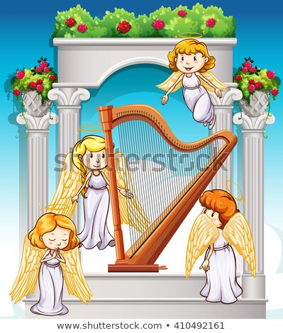 Foto stock: Angels Flying Around The Harp