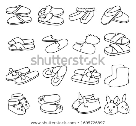 Foto stock: Man Home Slipper Icon