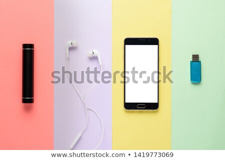 [[stock_photo]]: Usb Flash Drive And Smartphone