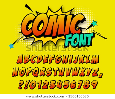 Stockfoto: Cartoon Comic Font Alphabet In Style Of Comics