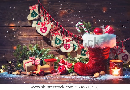 Stock photo: Christmas Greeting Red Card Pocket