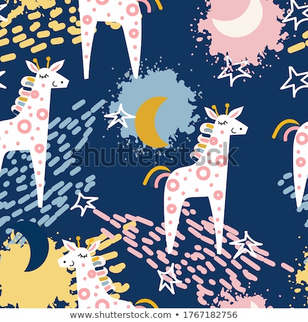 Zdjęcia stock: Giraffe Pattern Animal Background Texture For Childrens Cloth