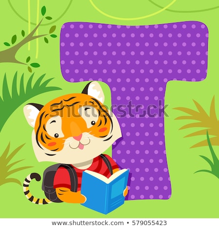 Stok fotoğraf: Alphabet Tile Tiger Read