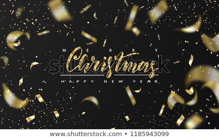 [[stock_photo]]: Happy New Year 2019 Gold Glitter Pine Tree Card