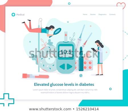 Foto stock: Diabetes Mellitus Concept Landing Page