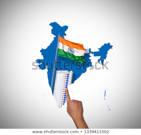 Foto stock: Vote India Election Background With Flag