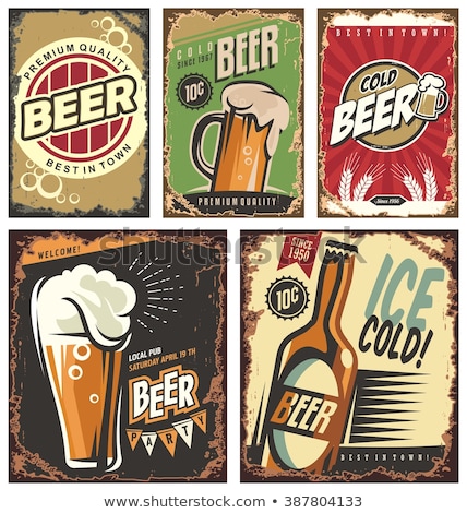 Сток-фото: Beer Collection Advertising Poster Set Vector