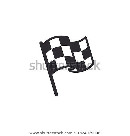 Сток-фото: Destination Flag Icon Vector Outline Illustration