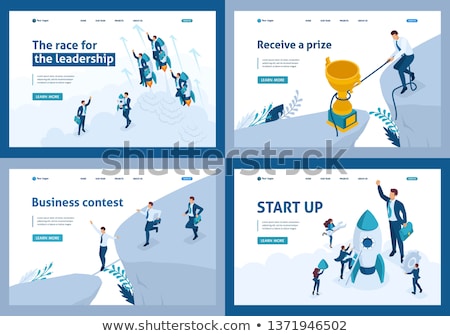 Foto stock: Business Ambition Concept Landing Page
