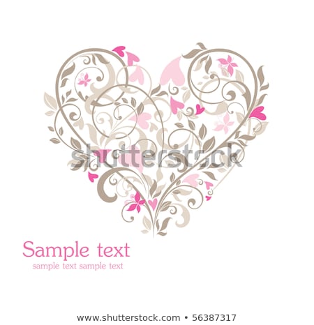 Stock photo: Vintage Congratulation To Holiday Or Wedding With Hearts