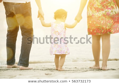 Hands Of The Child Holding Sand Foto d'archivio © szefei