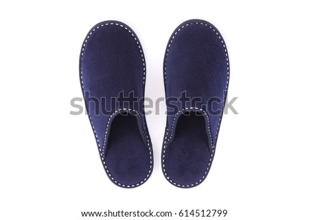 Stockfoto: Domestic Blue Slippers