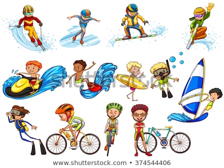 Foto stock: Showboarder Vector Illustration Clip Art Image