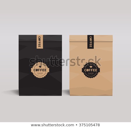 Foto d'archivio: Corporate Identity Template Kraft Packaging Stationery Gift Set On Soft White Wood Background