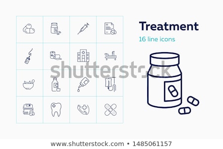 Stok fotoğraf: Vector Set Of Injection Medicine