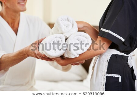 Stock photo: Bringing Fresh Towels