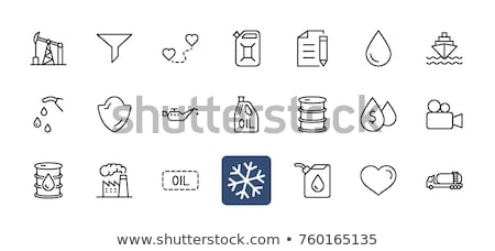 Stockfoto: Gas Container Line Icon