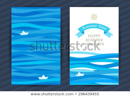 Stok fotoğraf: A Summer Template With A Boat