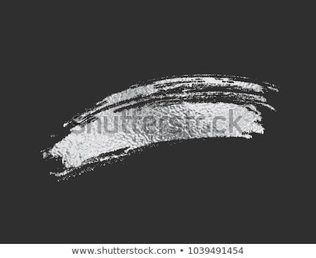 Stock photo: Silver Paint Brush Stroke Texture Isolated On Black Background