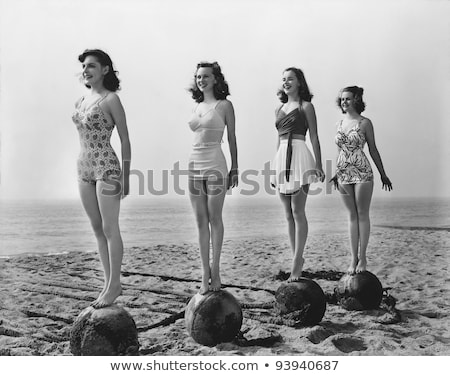 Foto stock: Bathing Suit Beach Ball Woman