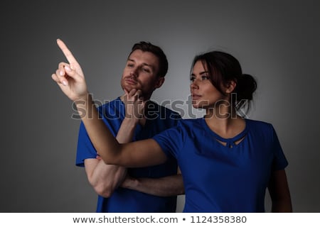 Stockfoto: Doctor Working With Virtual Screen