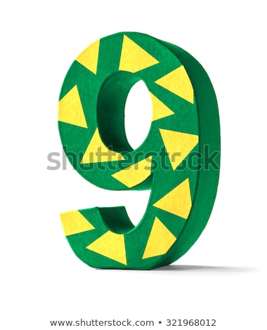 Colorful Paper Mache Number On A White Background - Number 98 Stock fotó © Zerbor